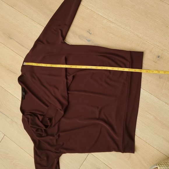 All Saints Elegant Birgundy Long Sleeve Top - Picture 6 of 8